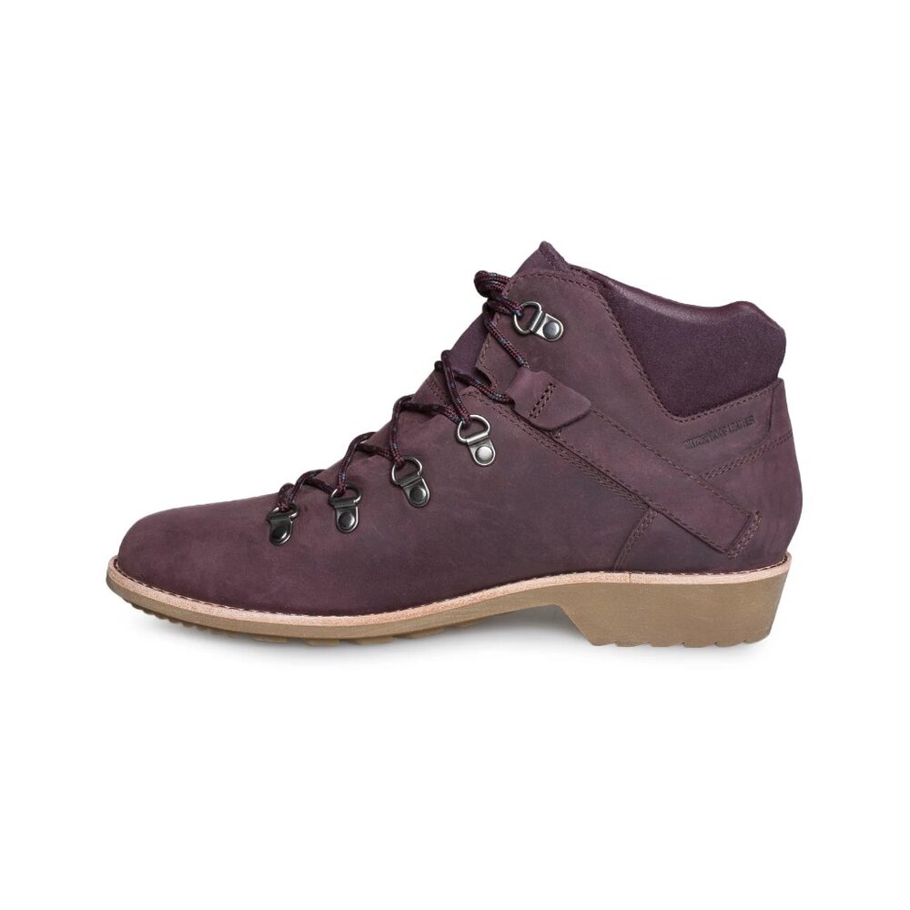 Teva Women's Deep Wine De La Vina Dos Leather Ankle Moto Boot Size 10